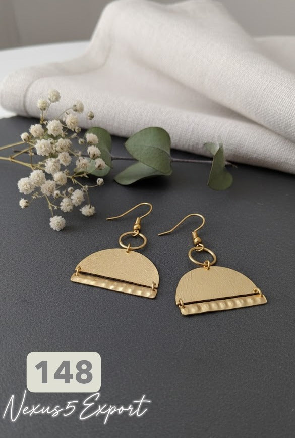 Matte Gold Designer Fusion Earring